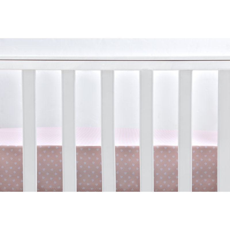 Draps-housse pour lit de bébé Pawling, Rose