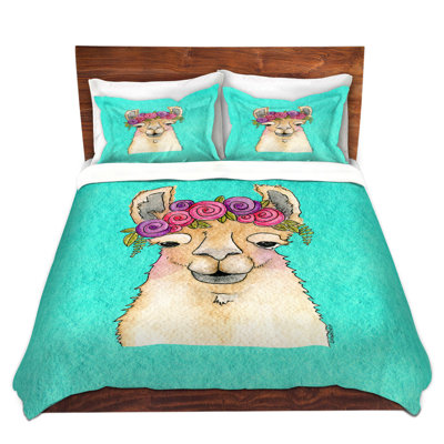 Ensemble de housse de couette guirlande llama
