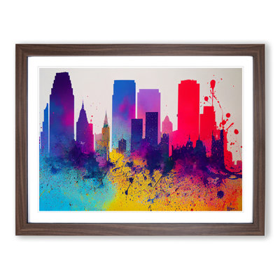 Skyscraper Skyline Splash Vol.2 Abstract - Single Picture Frame Print
