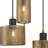 Bayern 3 - Light Black/Gold Cluster Pendant