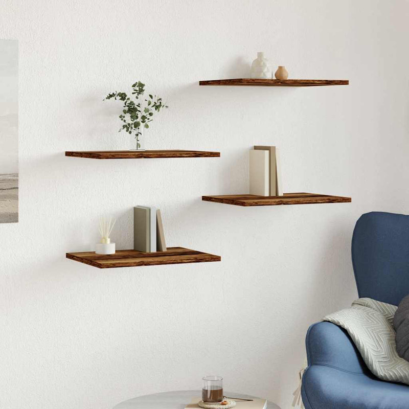 Aylena Floating Shelf, Old Wood, 1.5cm H x 40cm W x 30cm D