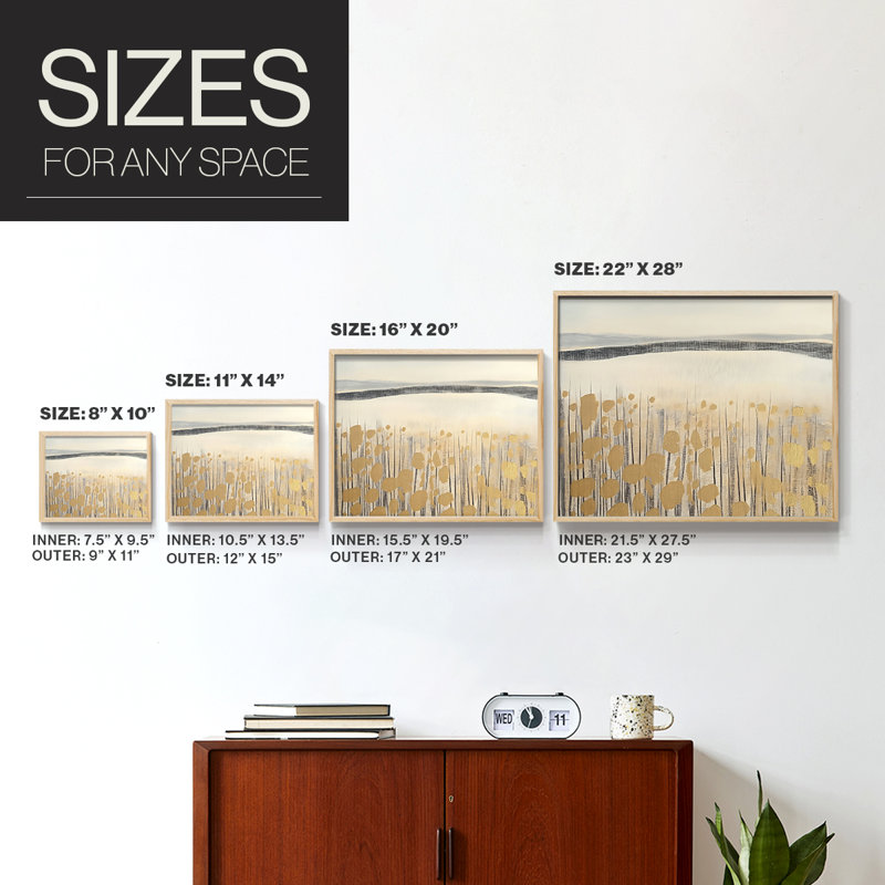 Abstract Series-LXI -Framed Print - Restickable, 8" H x 10" W, Natural