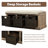 Rustic Storage Bench With 3 Removable Classic Rattan Basket , Entryway Bench With Removable Cushion-766084852
