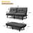 Isaul 68'' Upholstered Biscuit Back Convertible Sofa-158671442