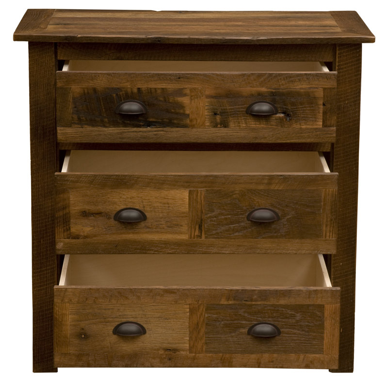 Fireside Lodge Barnwood Three Drawer Chest - Premium Line, Barnwood