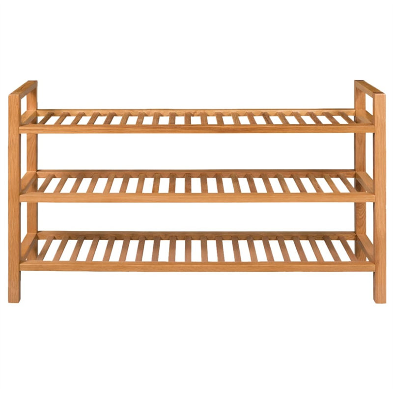 Range-chaussures en bois de chêne massif à 39 niveaux de 39,4 po , 23.6" H x 39.4" W x 10.6" D