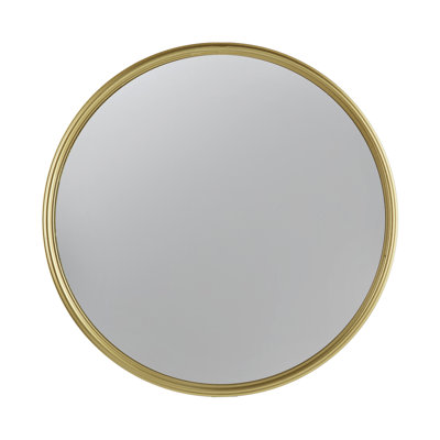 D11" Gold Round Mirror