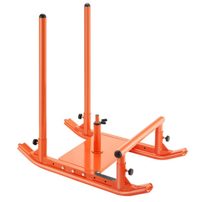 Traîneau à poids, traîneau électrique en acier, traîneaux de musculation pour améliorer la vitesse de l'exercice, équipement d'entraînement physique avec poignée, compatible avec les plateaux de poids de 1/2 po, orange
