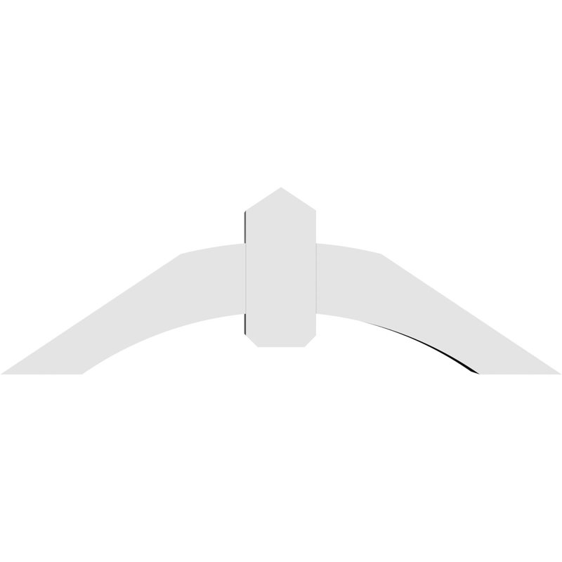 Support pour pignon en PVC Archdale, H 16 po x l 48 po (pas: 8/12), P 6 po x F 6 po