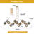  13- Light Dimmable Gold Chandelier Modern Chandelier Bubble Smoke Gray Glass Sputnik Linear Chandelier