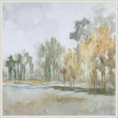 Meadow Trees by Framed Canvas Wall Art Print