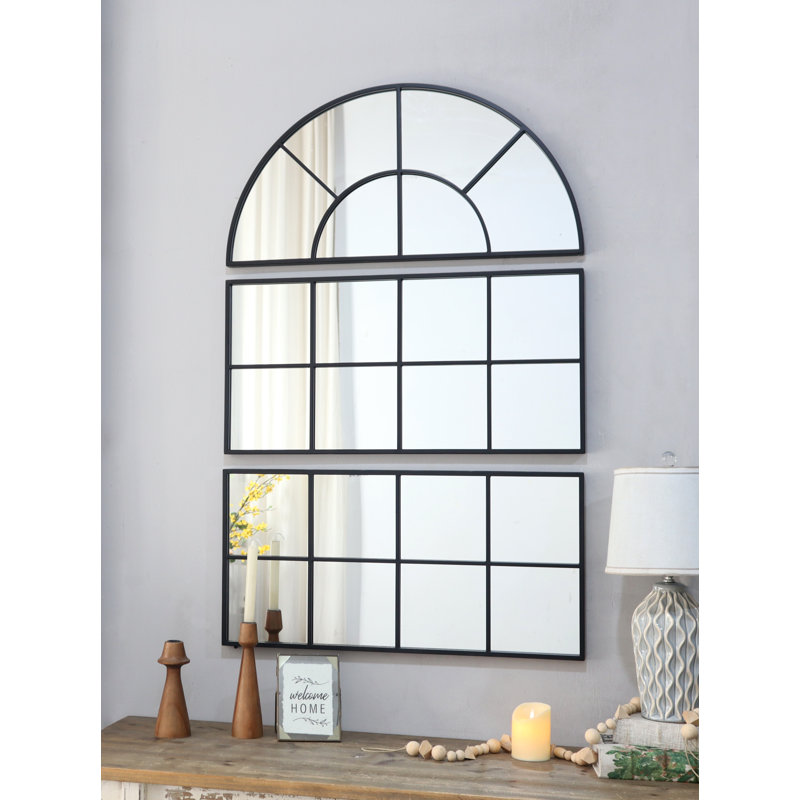 Dakota Large Arched Wall Mirror with 3 Separate Sections