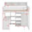 Twin Szie Wood Loft Bed With Under-Bed Desk And Wardrobe-1269397962