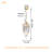 1-light Dimmable Crystal Pendant Light