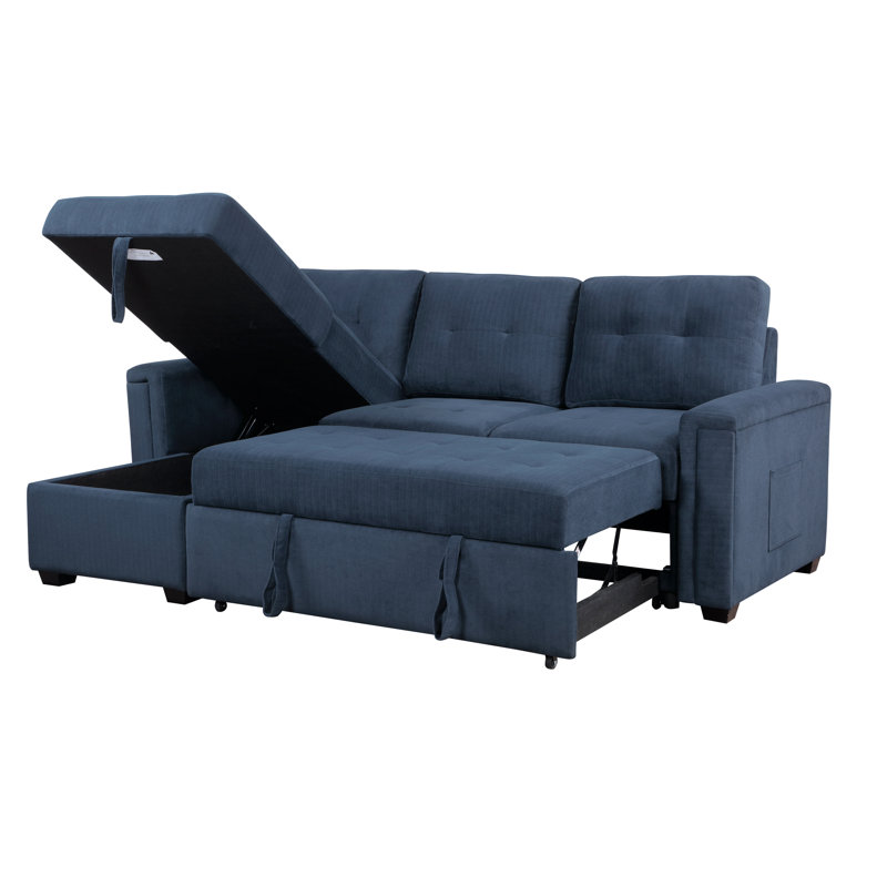 Canapé modulaire réversible avec rangement caché et lit escamotable Pierce