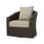 Coussin beige / structure brune est en rupture de stock