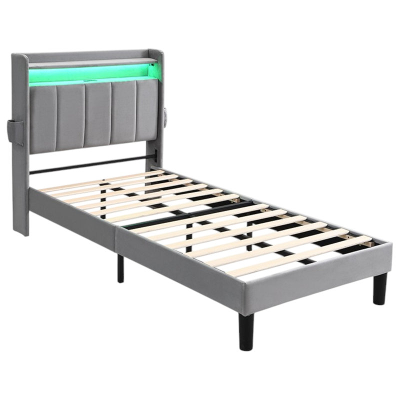 Debarata Upholstered Storage Bed, Single (3')