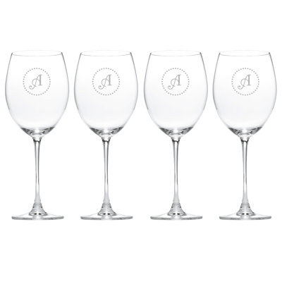Lenox Tuscany Monogram Grand Bordeaux 27 oz. Crystal All Purpose Wine Glass