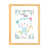 Toile avec cadre en bois beige