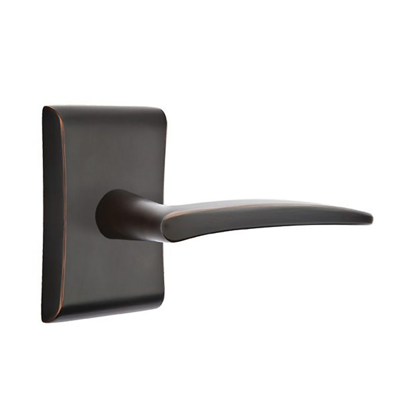 Poseidon Privacy (Bed & Bath) Door Lever, Right, Oil Rubbed Bronze