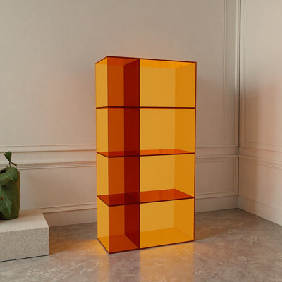 Transparent acrylic display bookcase