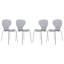 Edenfield Modern Stackable Dining Side Chair – Lightweight Accent Kitchen Chair with Chrome Legs for Kitchen and Dining Room-146476571-252932783-253412668