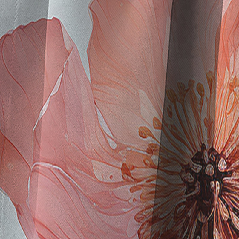Duras - Rideau occultant floral tulipes - 1 panneau, L 52 po x L 90 po