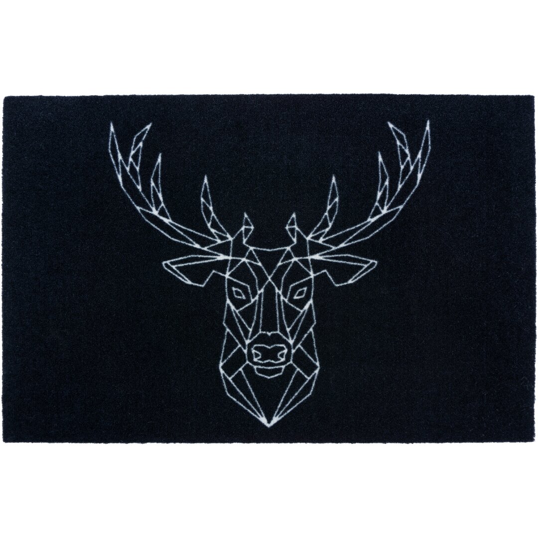 Fußmatte Modern Printed - Waschbare Türmatte bedruckt Hirsch 50 x 75 cm