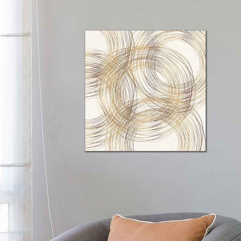 Metallic Copper Rings - Wrapped Canvas Print, 66.04 cm H x 66.04 cm W x 1.91 cm D