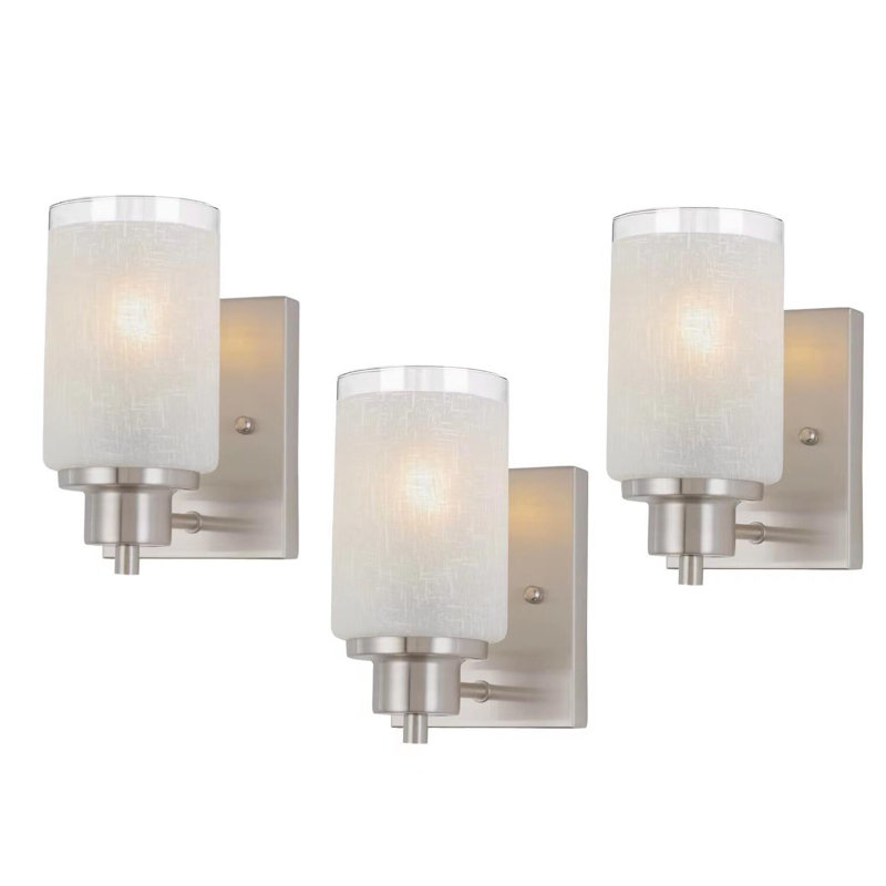 Ensemble de 3 luminaires muraux pour meuble-lavabo