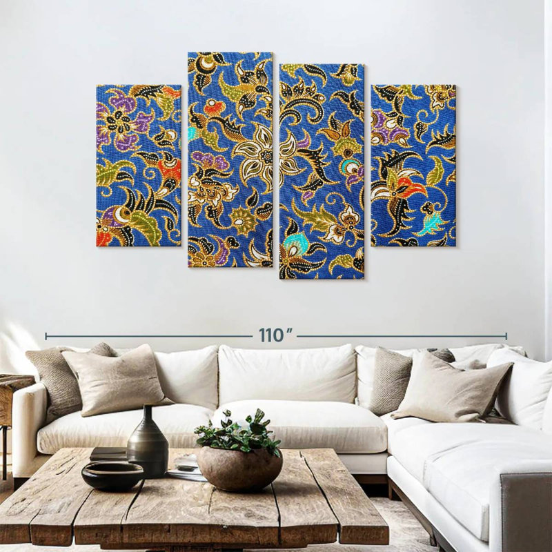 Batik indonésien traditionnel Harnek, H 54 po x l 84 po