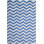 Area Cowhide Chevron Area Rug in Blue/Cream