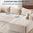 107" Modular Sectional Couch With L-Shape Chaise,Boneless Sofa For Living Room,Modern Cloud Couch With Deep Seat,No Assembly Required,Loveset,White(Right Facing Chaise)-642170873-642170820