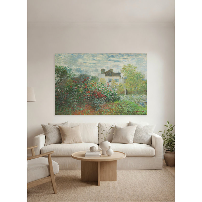 «The Artist's Garden in Argenteuil», reproduction sur toile tendue, H 40 po x l 60 po