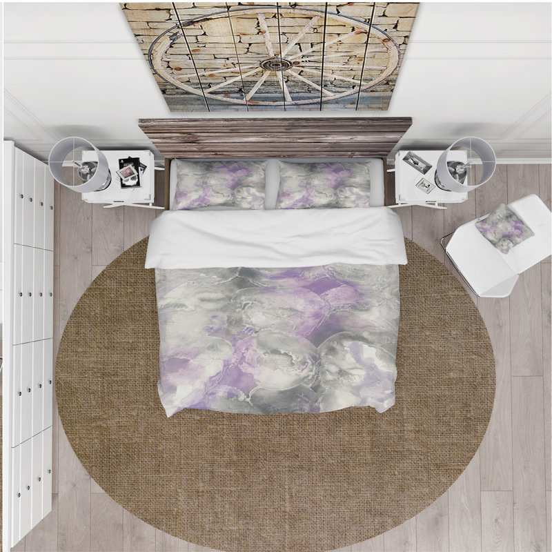 Ensemble de housse de couette aquarelle minimal tons iii, Twin Duvet Cover + 2 Shams