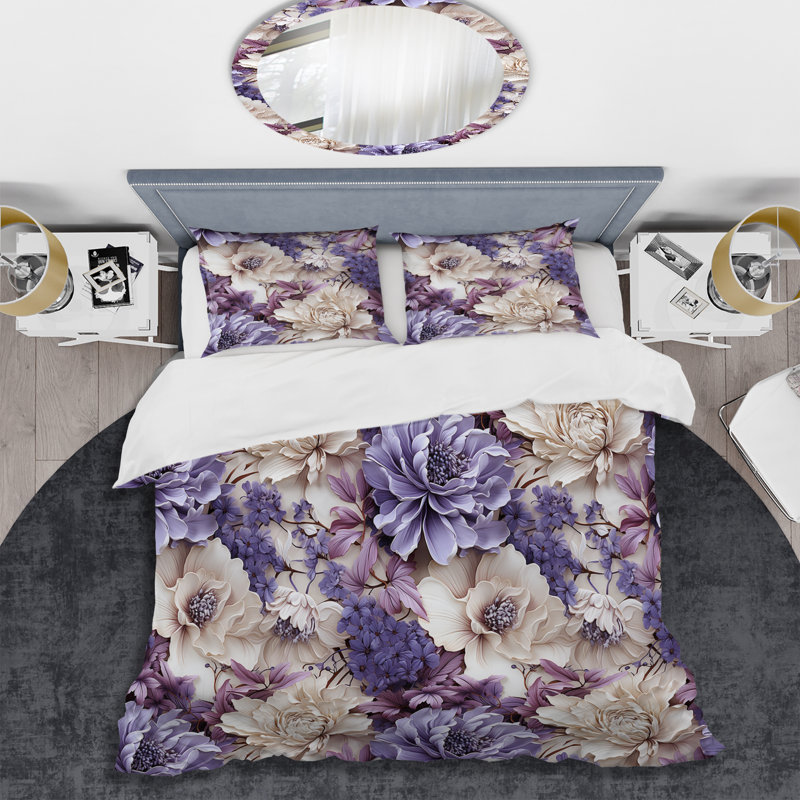 Ensemble de housse de couette Coastal Tranquility Victorian, Housse de couette pour très grand lit et 2 très