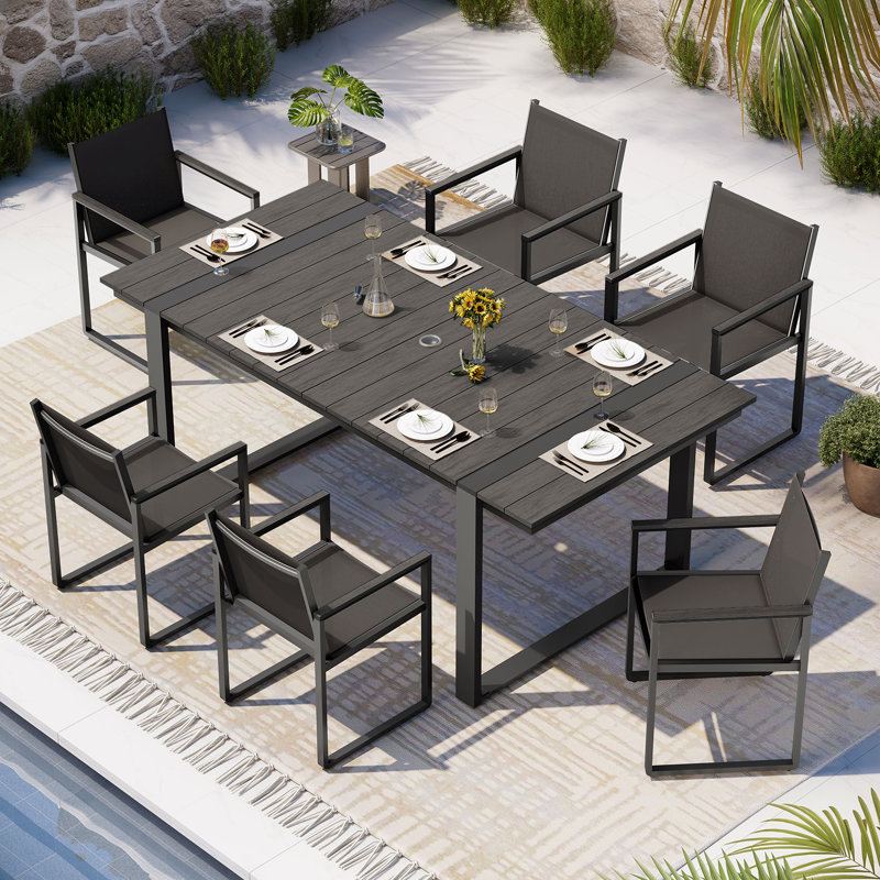 Ensemble repas 7 pièces, Gris foncé, 6, Dark Grey