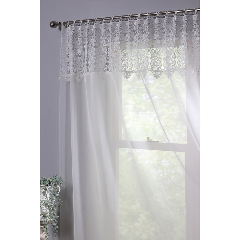Boxfield Voile Semi Sheer Curtain Single Panel, White, 150cm Width x 206cm Drop