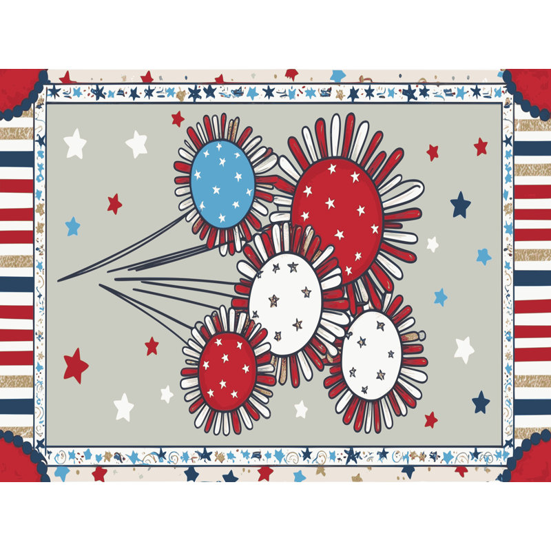 Tapis vacances des fêtes The Holiday Aisle®, Rectangulaire 8 pi x 12 pi