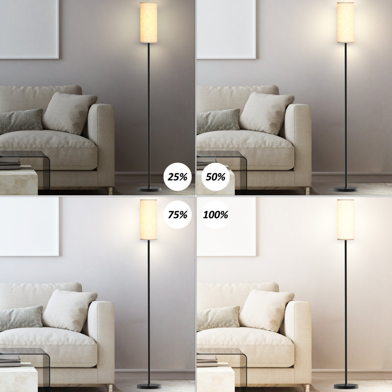 Rodenal 66.5" Floor Lamp with Remote Control and Smart Bulb Included, White