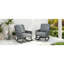 [Ensemble de 2] Chaise berçante minimaliste contemporaine en osier avec coussins en polyester doux et structure en bois durable (sans la table)