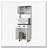 Emily White and Wengue 1-Drawer Kitchen Pantry-104632028
