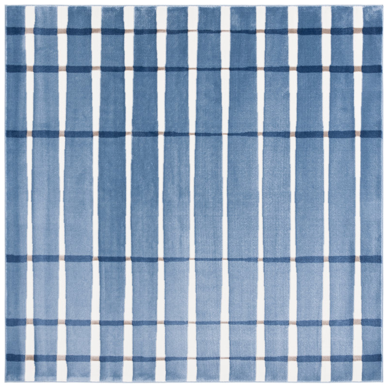 Maleah Performance Striped Rug, Square 6'7"