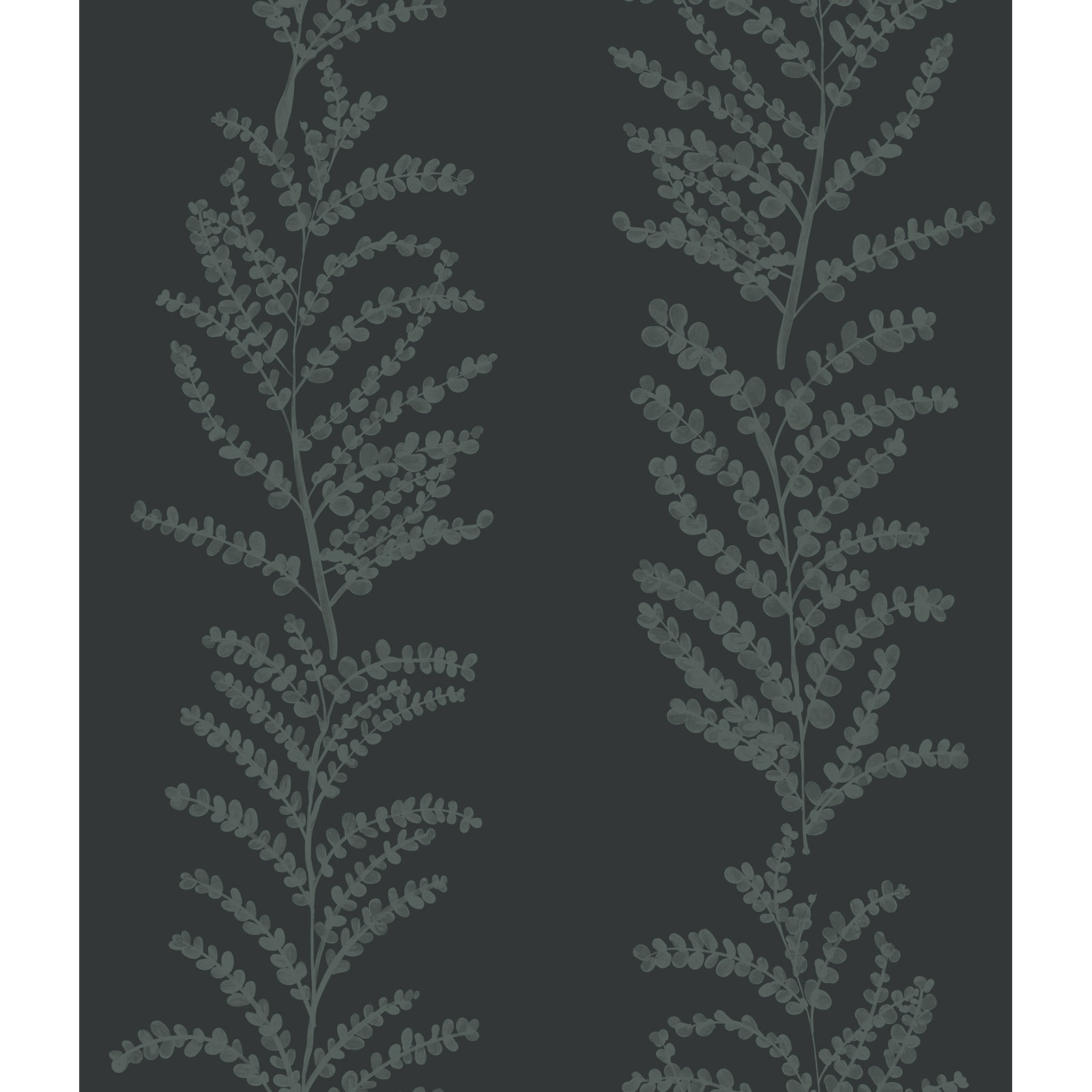 Yuki Osada Modern Floral Wallpaper, Dark Gray