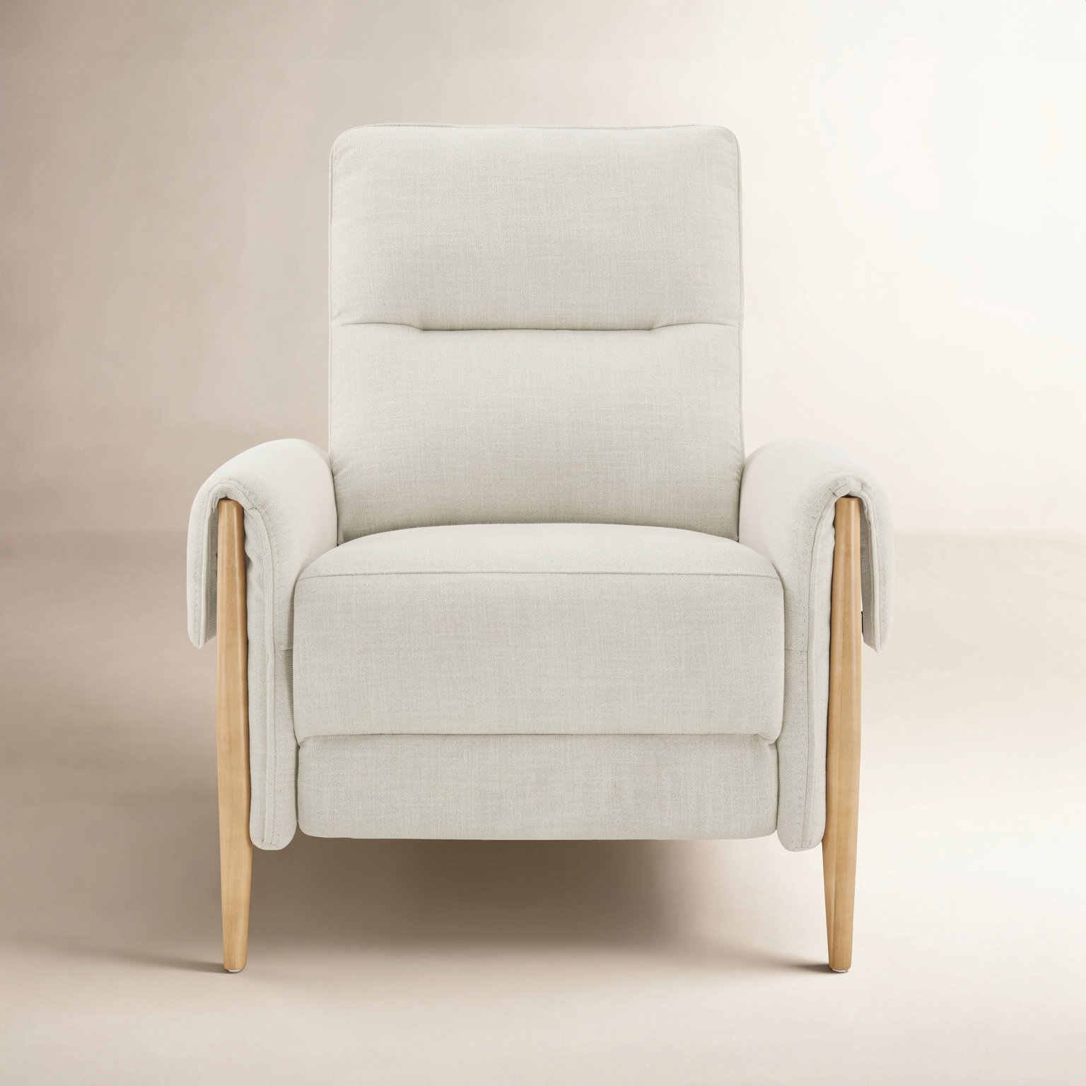 Michelle 36.2" Upholstered Manual Recliner, Effie Linen Linen