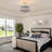 Modern 4 Light Crystal Shade Semi Flush Mount Ceiling Lighting-1543415897