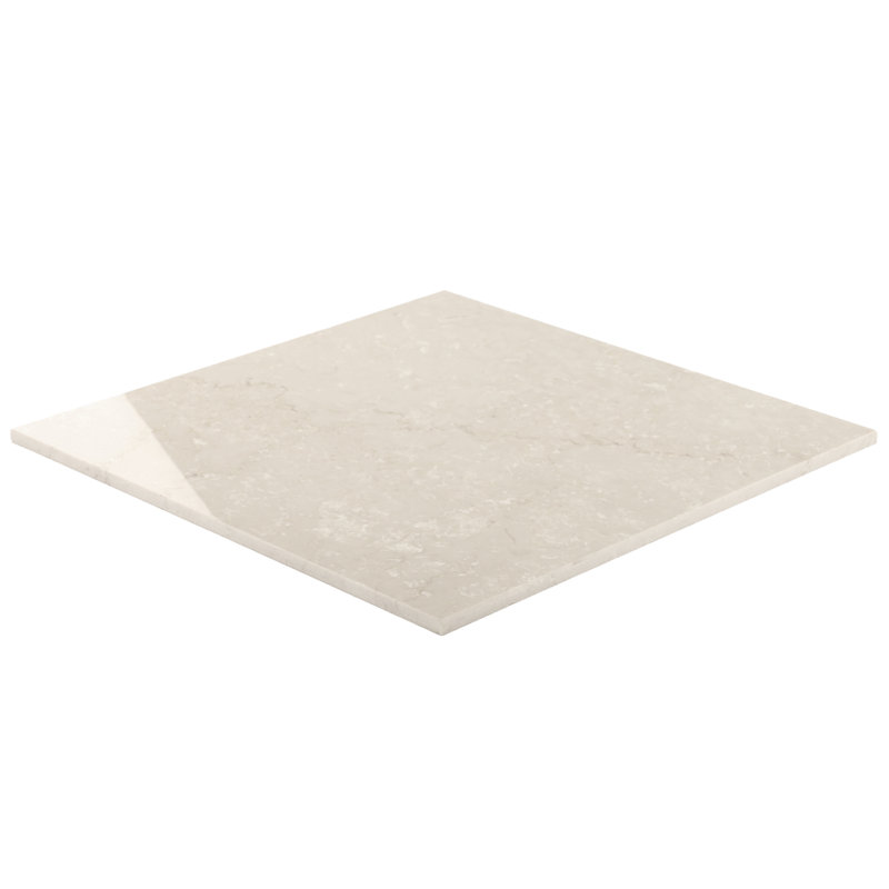 Botticino Extra Light 18x18 Honed Marble Tile, Polished Beige