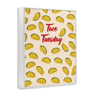 Taco Tuesday Food Pattern Giclee Art, design by Dina Riddle