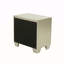 Table de chevet contemporaine 2 tiroirs en argent