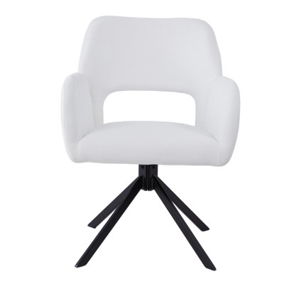 White Small Swivel Chair